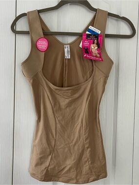 New Flexees Maidenform Firm Control Torsette Tummy Waist Back Wear Own Bra XL